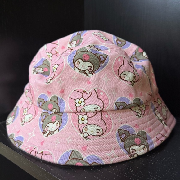 Pink Bucket Hat with Cute Sanrio My Melody Print | Hello Kitty Fisherman Kawaii - Picture 4 of 4
